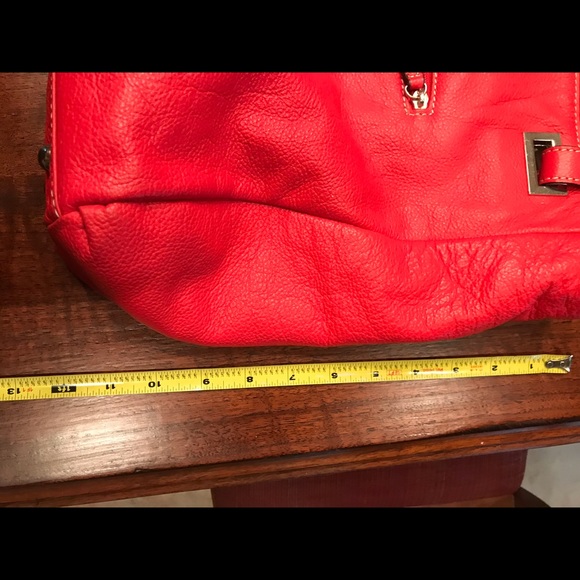 Clark’s coral red leather satchel/purse - Picture 5 of 6
